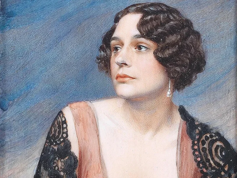 1880-Rudolf Sternad - Ritratto di signora, 1924